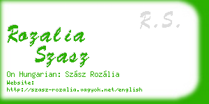 rozalia szasz business card