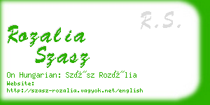 rozalia szasz business card